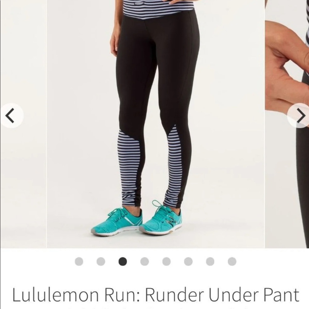 Lululemon wunder under black 6 purple Striped